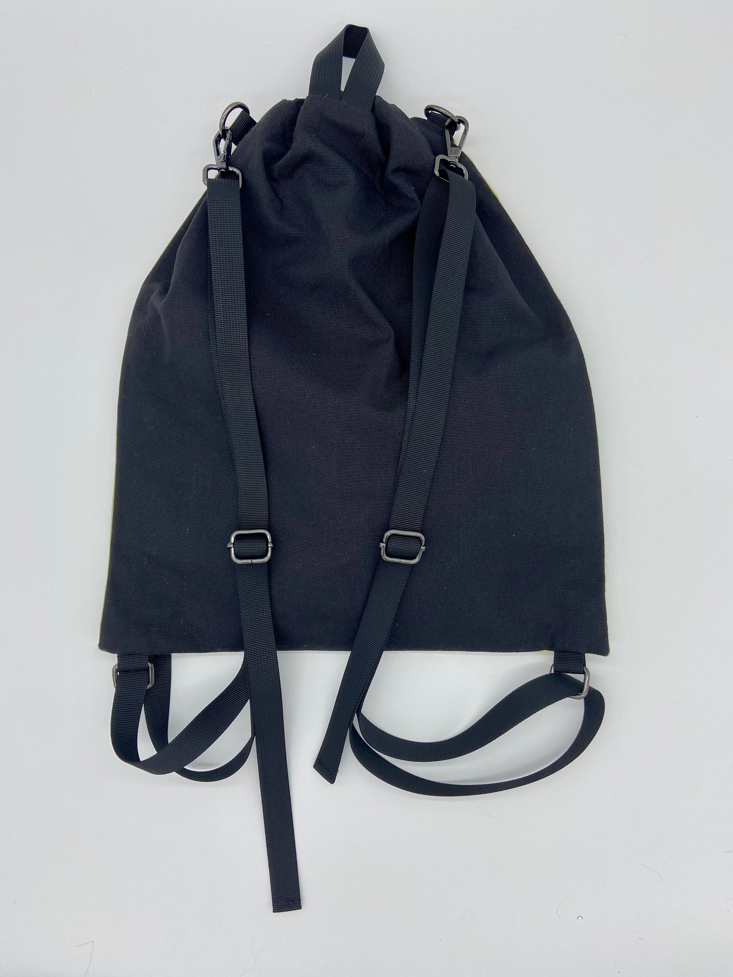 blue drawstring backpack