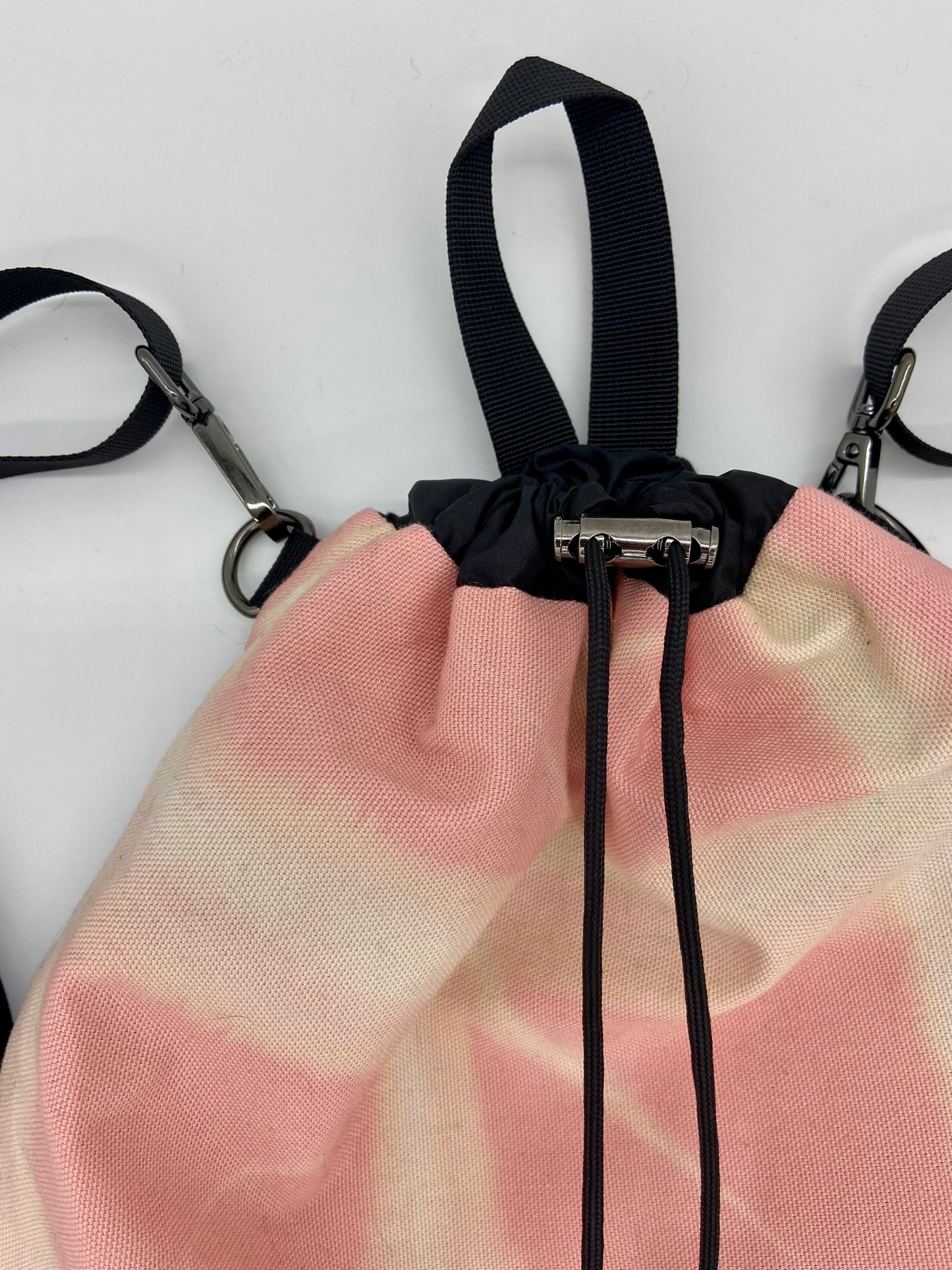 pink drawstring backpack