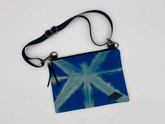 blue shoulder bag